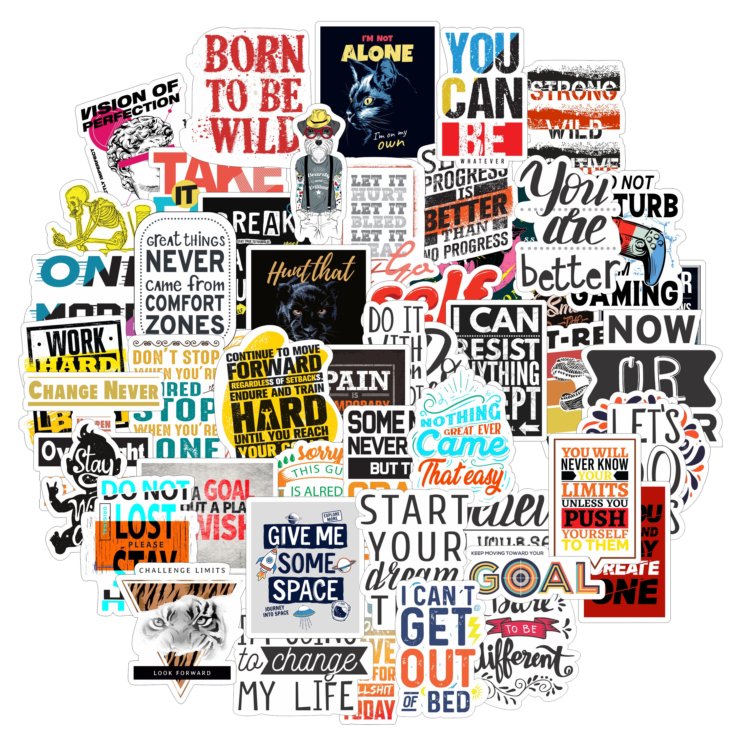 Ultimate Motivational & Aesthetic Sticker Pack (50+ Unique Designs ...