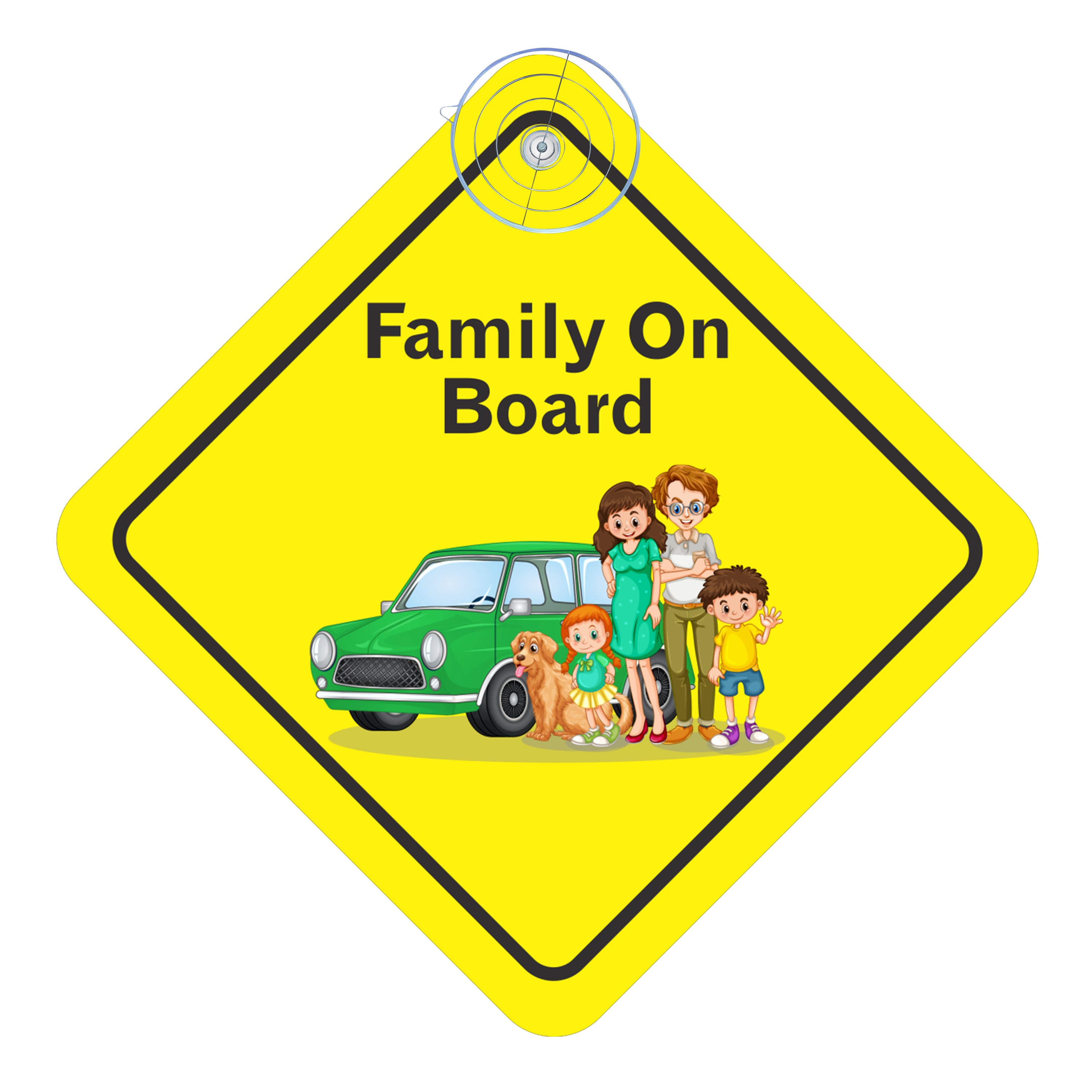 Family On Board Car Safety Sign - 7.5