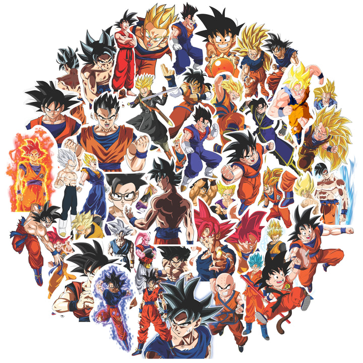 50pcs Dragon Ball Super Sticker Pack – Ultra Instinct Goku, Vegeta & G ...