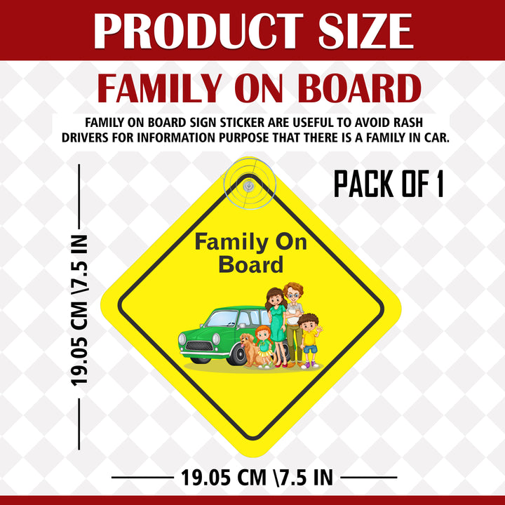 Family On Board Car Safety Sign - 7.5